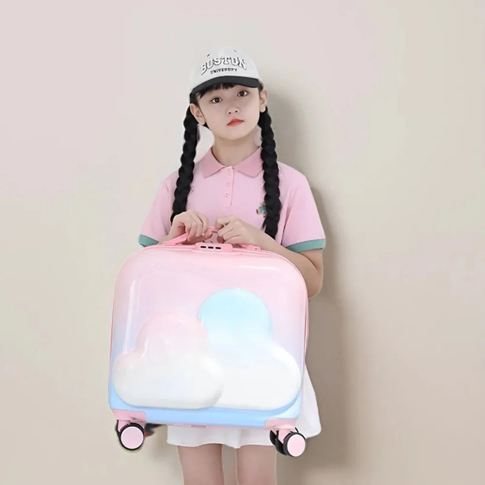 Candy Color 20-inch Thickened Children's Trolley Case Password Lock Luggage Universal Silent Wheel Boarding Travel Camping Case