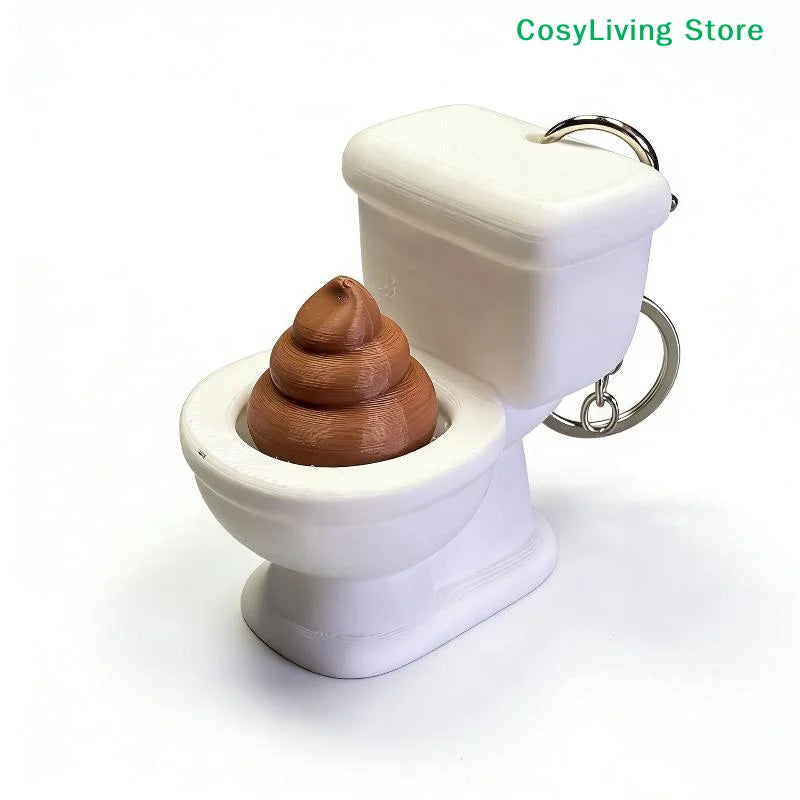 [CL]1/2Pcs Calming Keychain Keys Finger Button Party Gift Toilet Poop Hanging Fingertip Clicker Anti-stress Decompression Toys