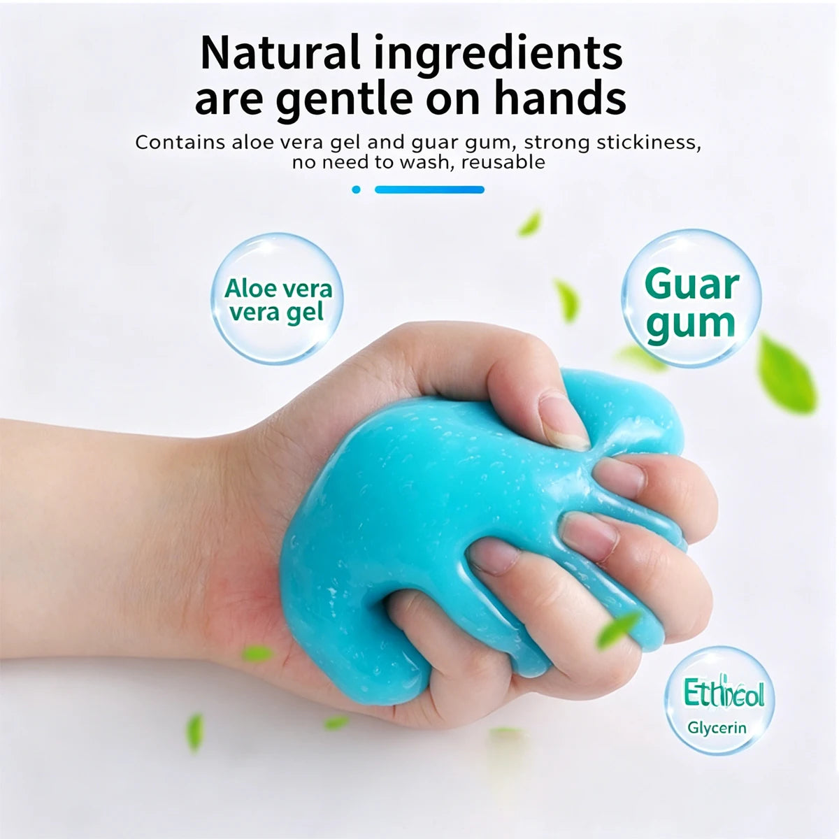 Multi-Functional Crystal Cleaning Gel Dust Absorber Soft Clay Car Interior Cleaner Crevice Chair Back Debris Removal Tool