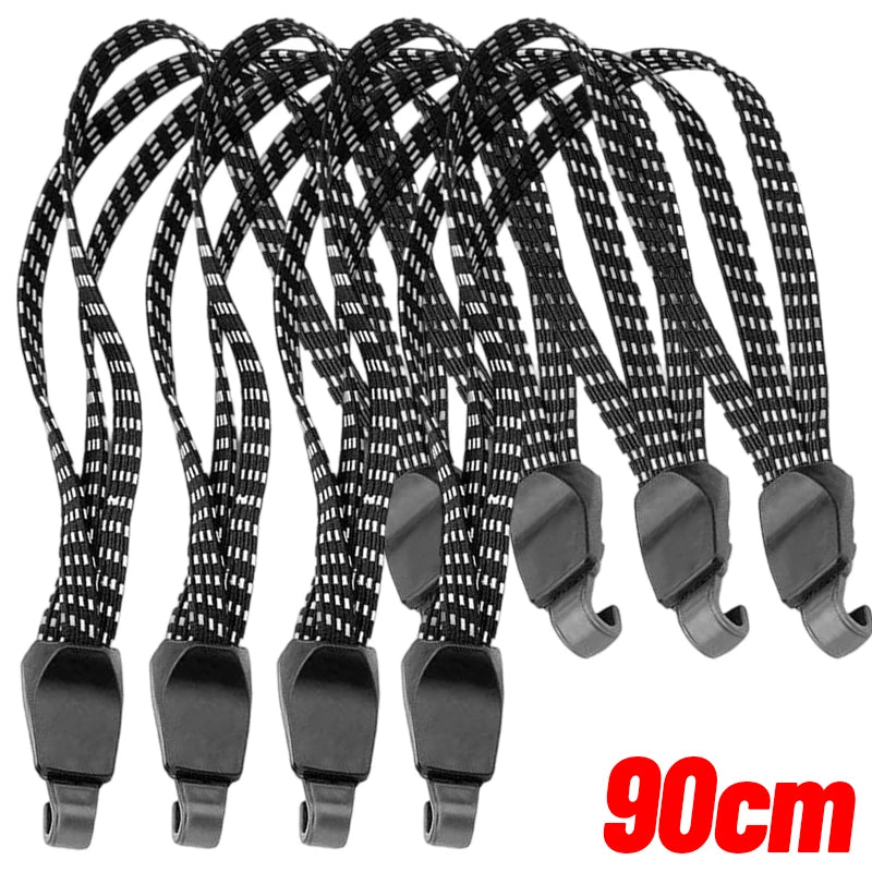 Bicycle Luggage Rope Elastic Carrier Rack Straps Elastic Rubber Belt Buckle Rope Belt with Hook Mountain Bike Bag Accessories