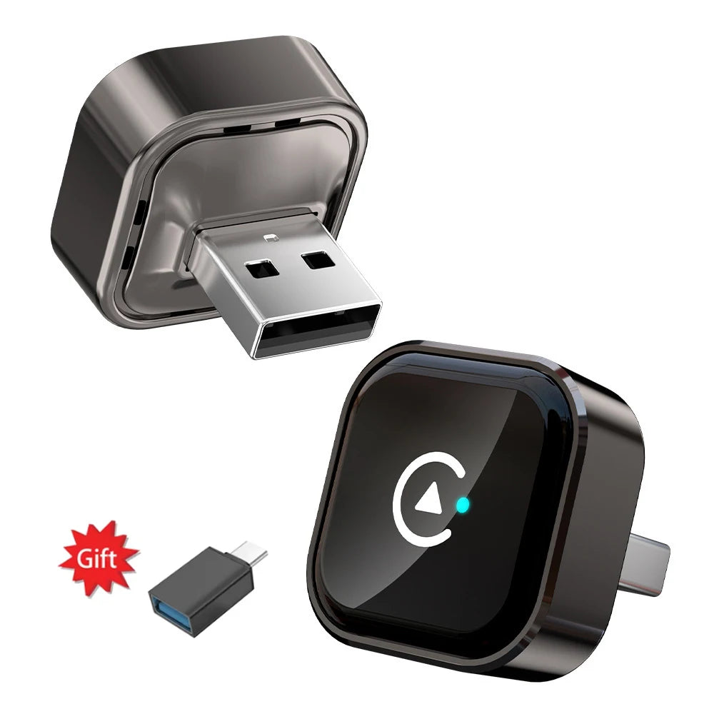 Smart Box Wireless CarPlay & Android Auto Adapter Plug & Play, USB/type-c 5GHz WiFi Low Latency, iOS 10+ Compatibility 99% car