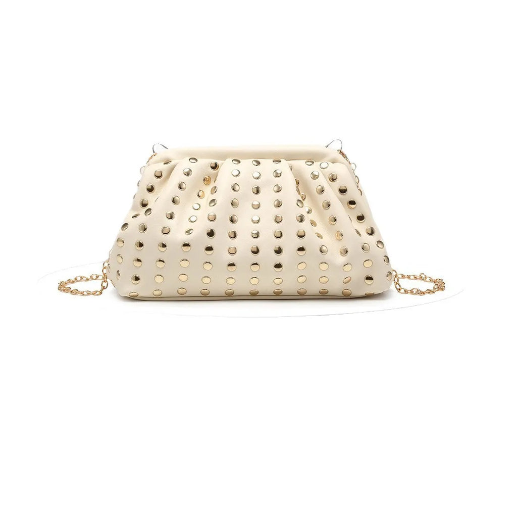 Rivet bag Niche design Punk shell bag Cloud bag