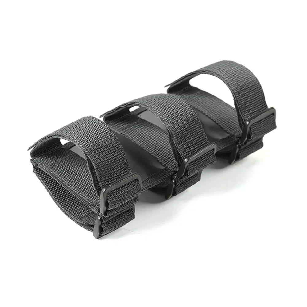 Black/Red Roll Bar Holder Adjustable Strap Mount for Jeep Wrangler JK JKU TJ CJ YJ LJ JL JLU