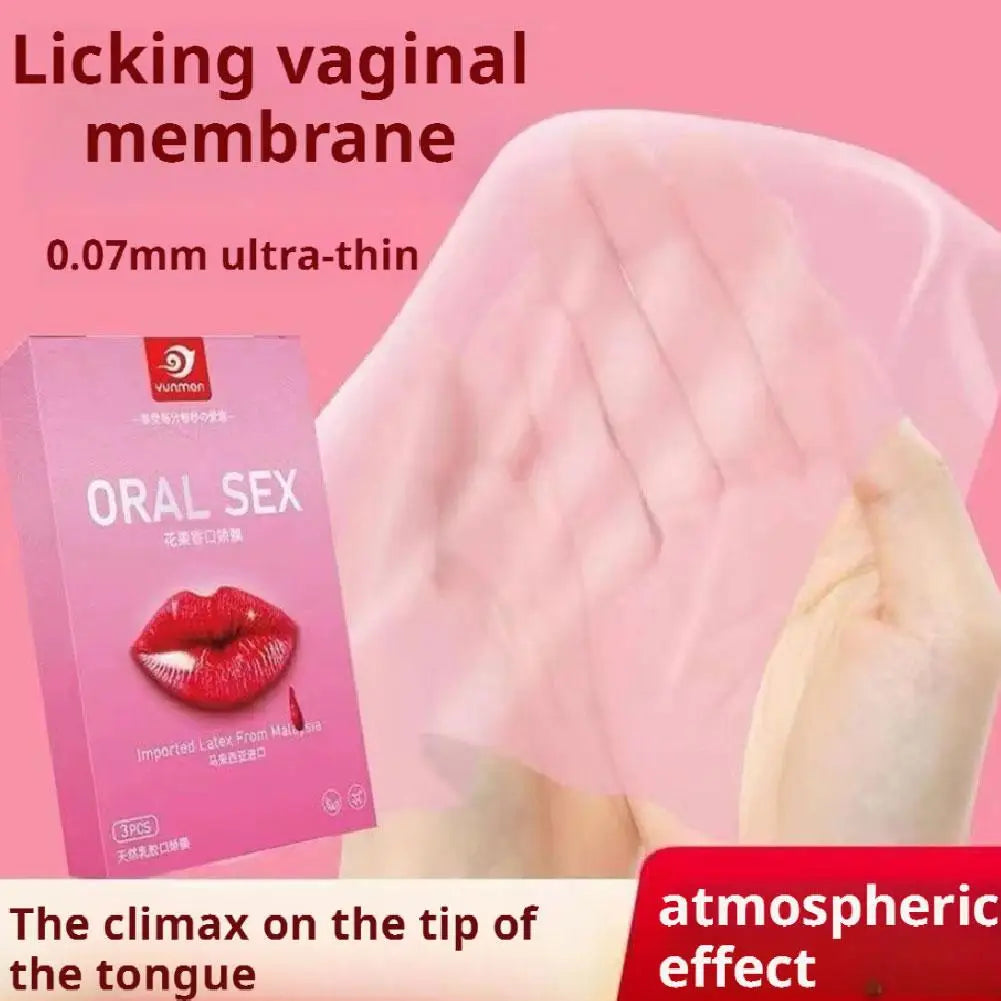 1/2 Packs Fruit Flavor Ultra-Thin Oral Sex Membrane Soft Vagina Anus Mouth Tongue Licking Penis Oral Sex Film Couples Sex Game