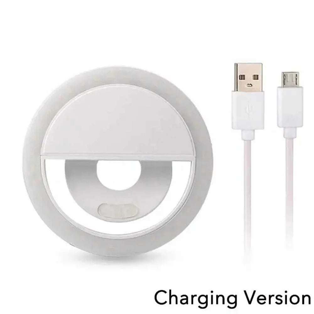 USB Charge LED Selfie Fill Light Led Selfie Ring Light Mobile Phone Live Broadcast Video LED Selfie Ring Lamp For All Smartphone