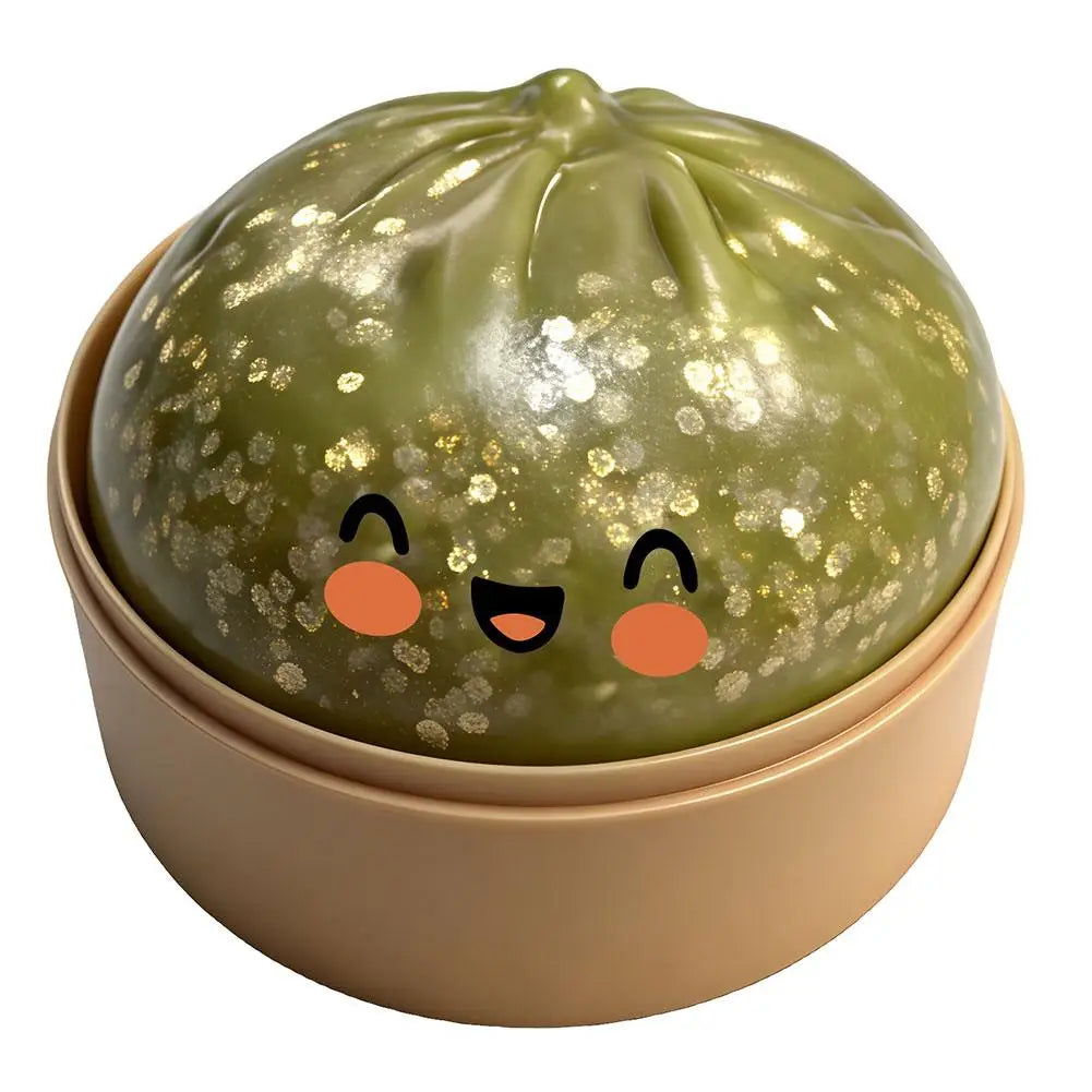 Glitter Dumpling Squishes Stress Balls 2026 Viral Fidget Toy Colorful Simulation Steamed Bun Decompression Toy for Anxiety