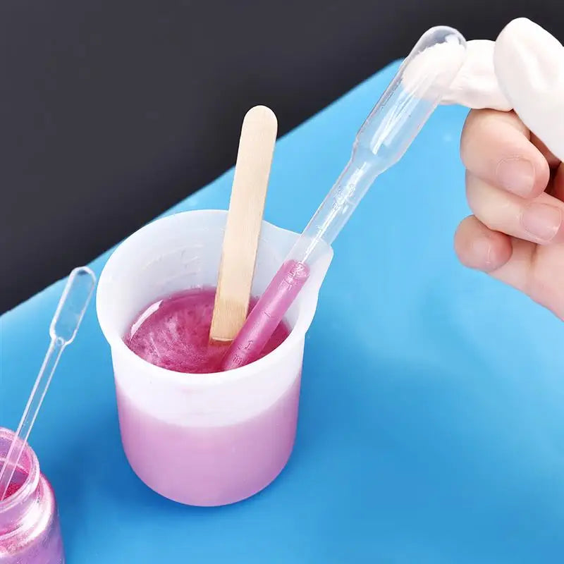 DIY Jewelry Making Tools Measuring Cup Wooden Sticks Droppers Stirring Rod Epoxy Resin Mixing Supplies Tool Handmade Accessories