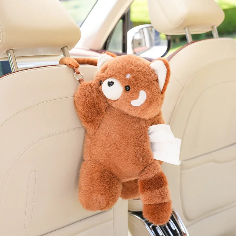 1pc Universal Car Tissue Hanger Doll Cute Creative Hanging Tissue Holder Plush Vehicle Tissue Case  Paper Box