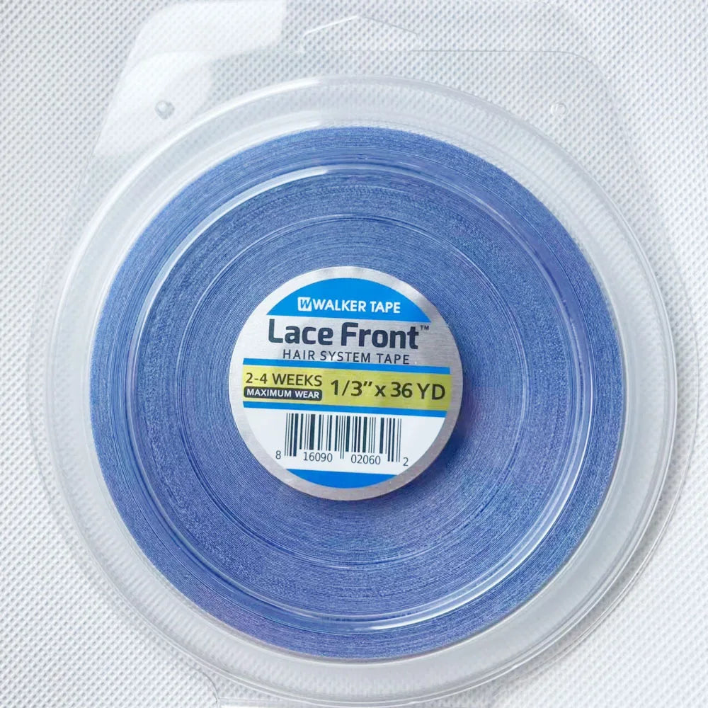 0.8cm 36yards Blue Wig Tape Lace Front Double Side Adhesive Hair System Tape Roll for Wig Toupee Hair Extensions