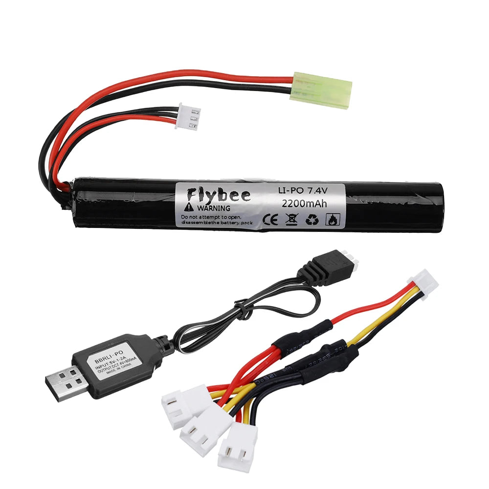 Lipo Power Battery Airsoft gub battery 7.4V 2200MAH 40C AKKU Mini Airsoft toys Gun 2200mAh 7.4V 2S Battery model parts