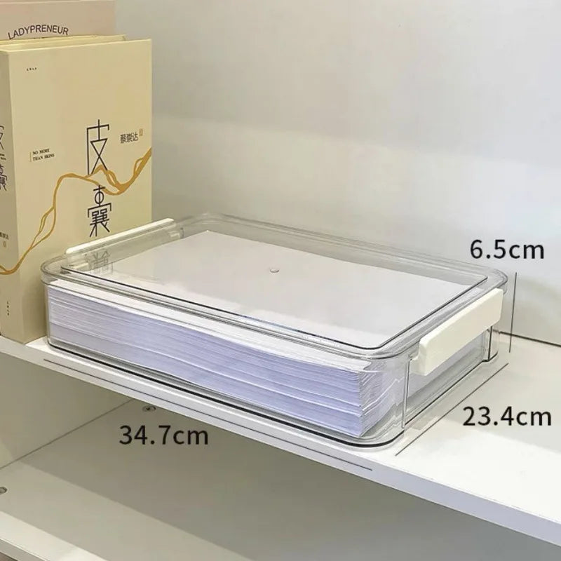 1pc/Test paper file sorting box Account book storage box A4 paper certificate storage box.