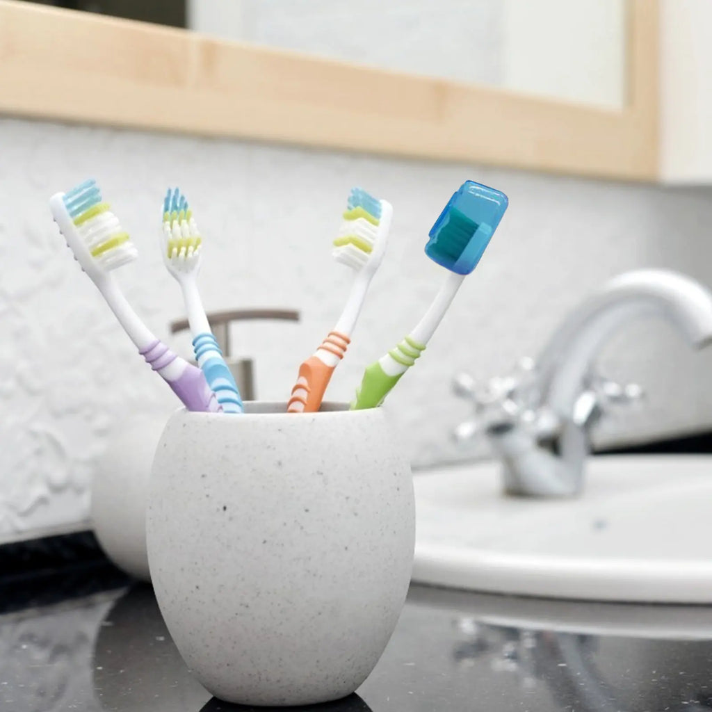 30Pcs Toothbrush Cover Portable Plastic Toothbrush Cap for Travel Camping Outdoor Use Compatible with Most Toothbrushes