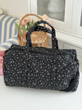 YT large-capacity lightweight luggage bag, hand-held crossbody Boston bag, small floral quilted travel bag, ins style