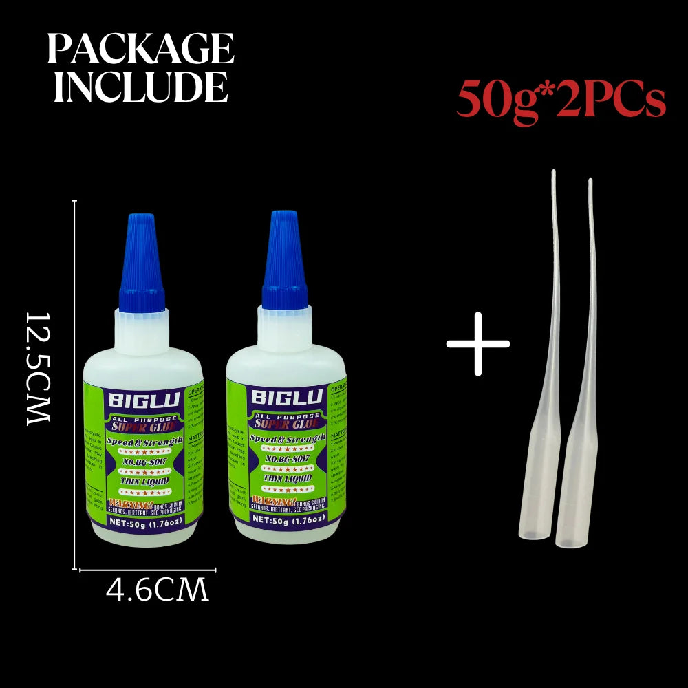 Premium Cyanoacrylate Super Glue Thin Liquid Adhesive for Stone CA Finish Woodworking Projects Hobby Models Inlay Work