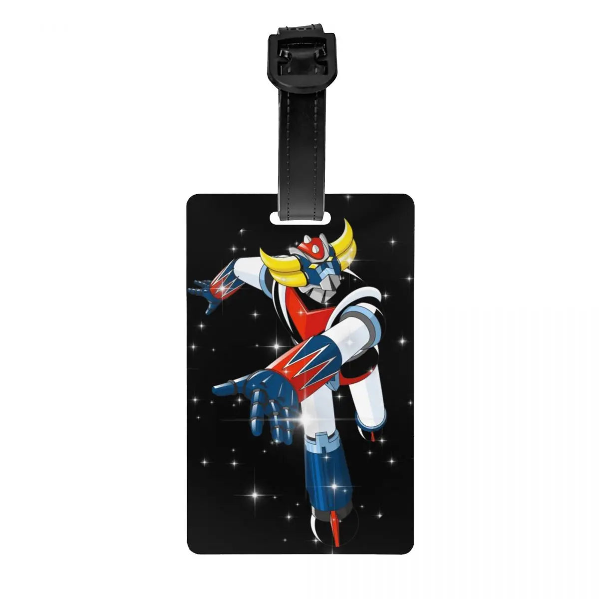 Custom Grendizer Anime Luggage Tag Privacy Protection UFO Robot Goldorak Baggage Tags Travel Bag Labels Suitcase