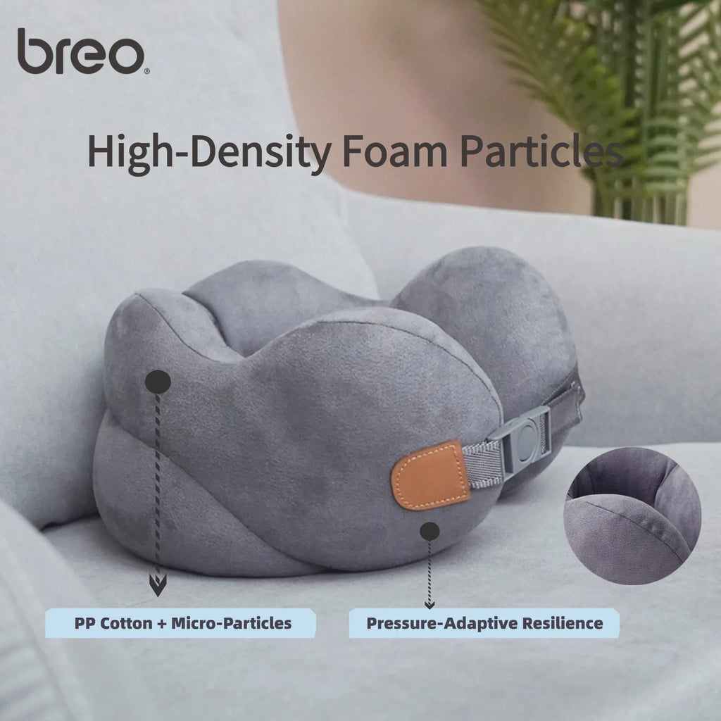 Breo Memory Foam Neck Pillow Cervical Spine U-Shaped Pillow Travel Aircraft  Sleeping Camping Offiice