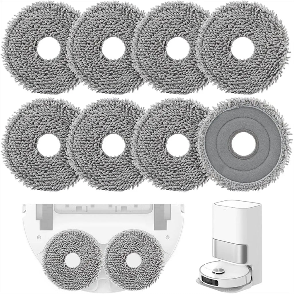 YDSC 8PCS Mop Pads for Roborock Qrevo MaxV/Master/Plus/Slim/Pro Vacuum Cleaner Parts Microfiber Mop Cloth