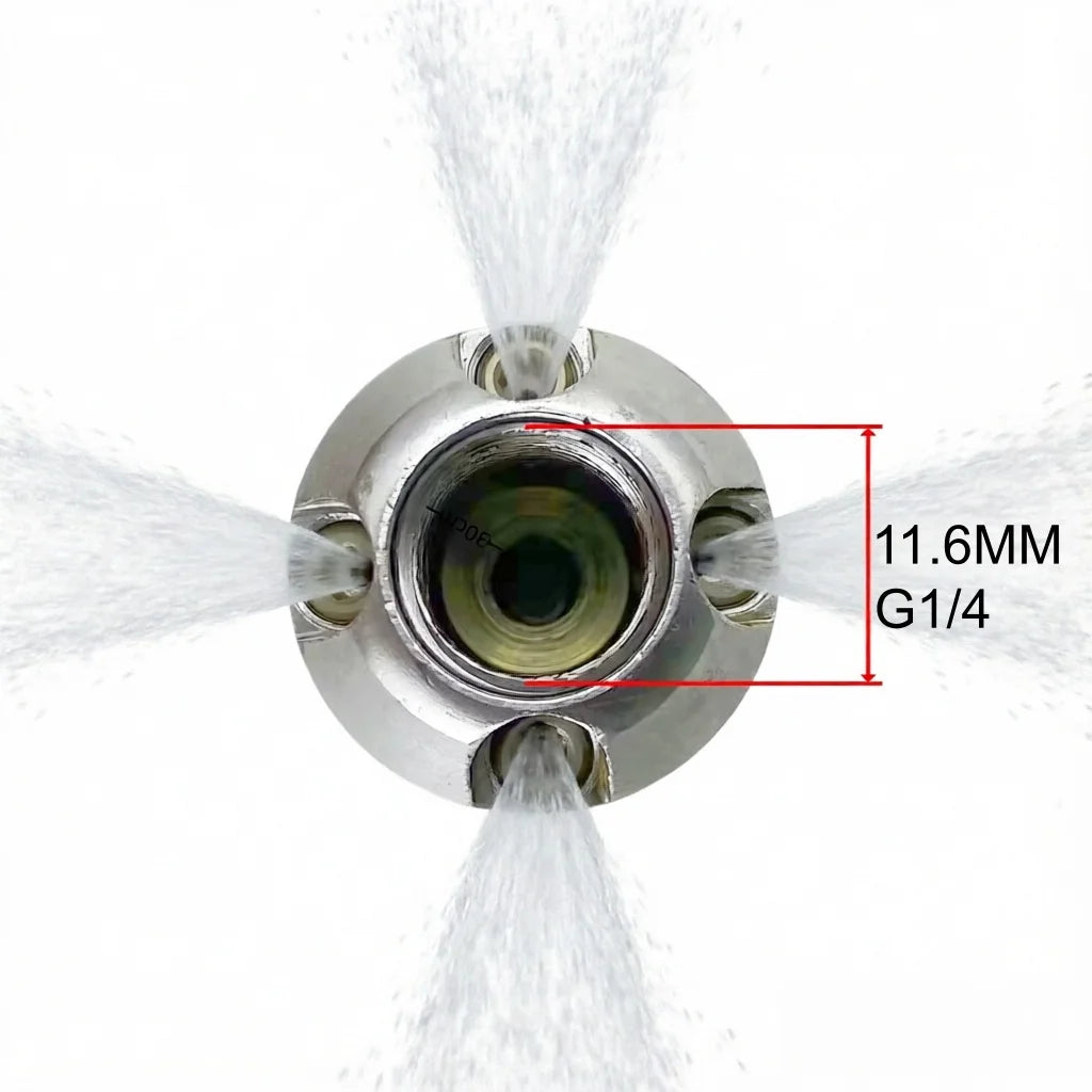 1/4" Sewer Jetter Nozzle Kit Stainless Steel Sewer Drain Pipeline Cleaning Jet Nozzle Pressure Washer Accessories 5000 PSI
