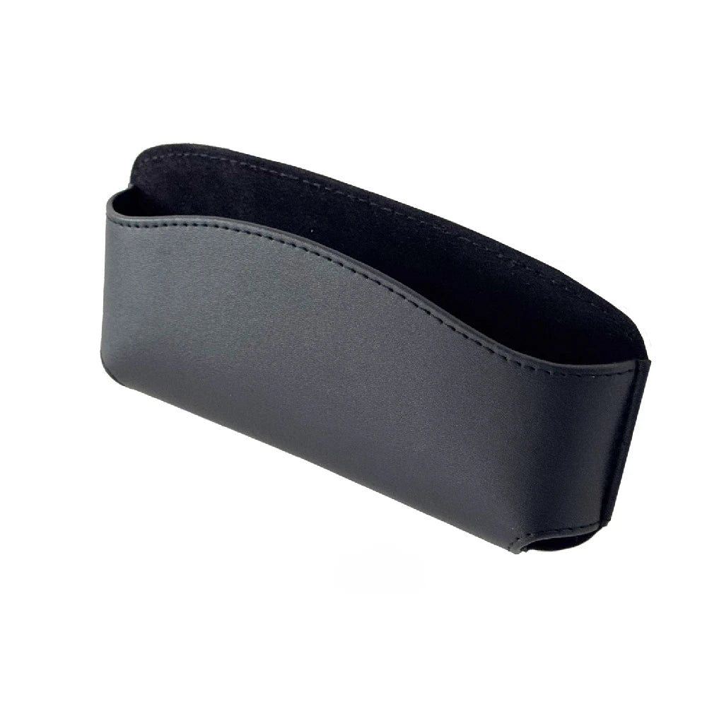 Simple Car Glasses Box Car Door Glove Box Multi-function Storage And Paste Style Glasses Clip Leather Storage Box
