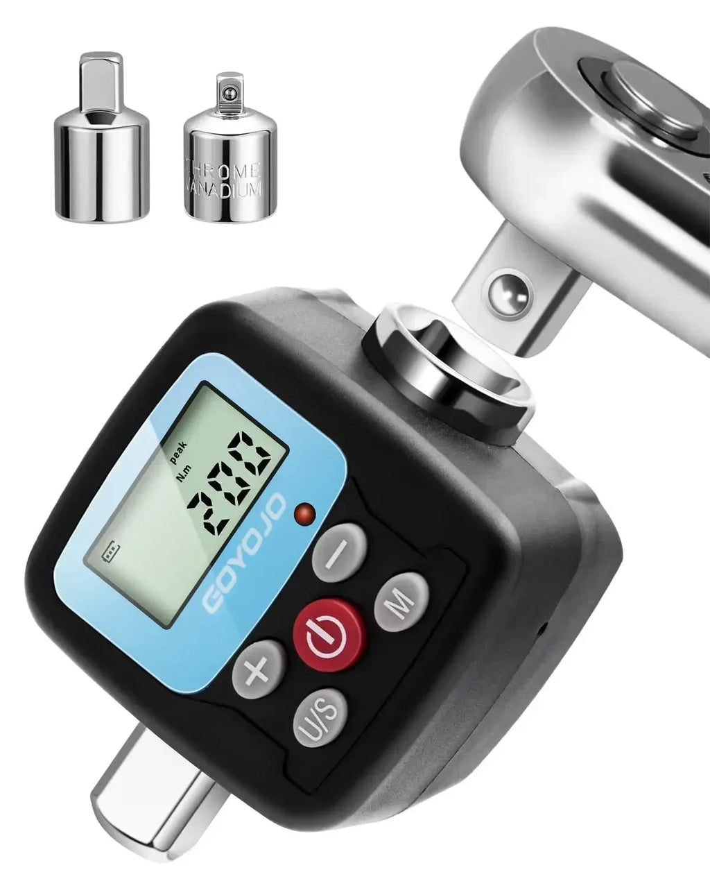 1/2"1/4 Digital Torque Wrench Adapter Precision Electronic  Tool Converter Meter with LCD Display