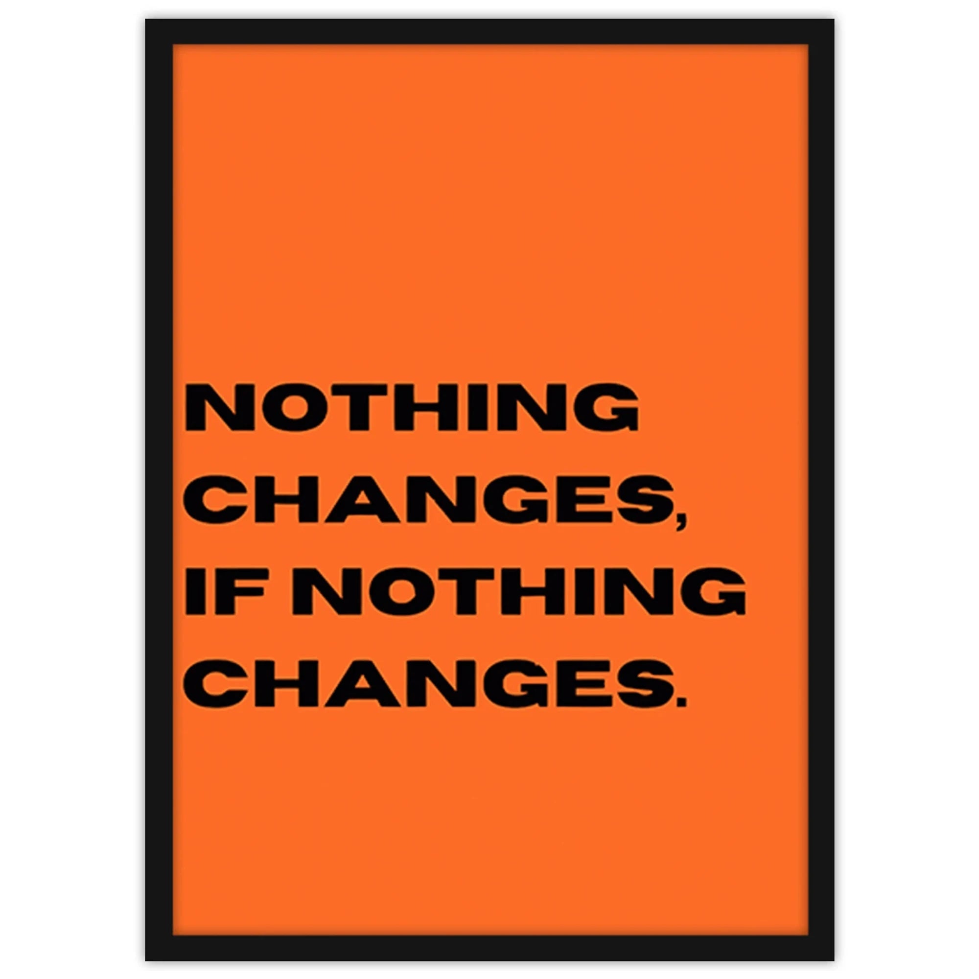 Nothing Changes If Nothing Changes Wall Art Print Canvas Painting Poster Picture For Living Room,Bedroom Home Decor