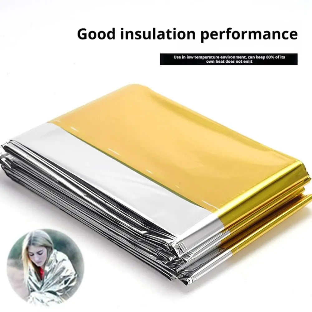 Hypothermia Rescue First Aid Camp Keep Foil Mylar Lifesave Warm Heat Bushcraft Outdoor Thermal Dry Emergent Blanket Survival Kit
