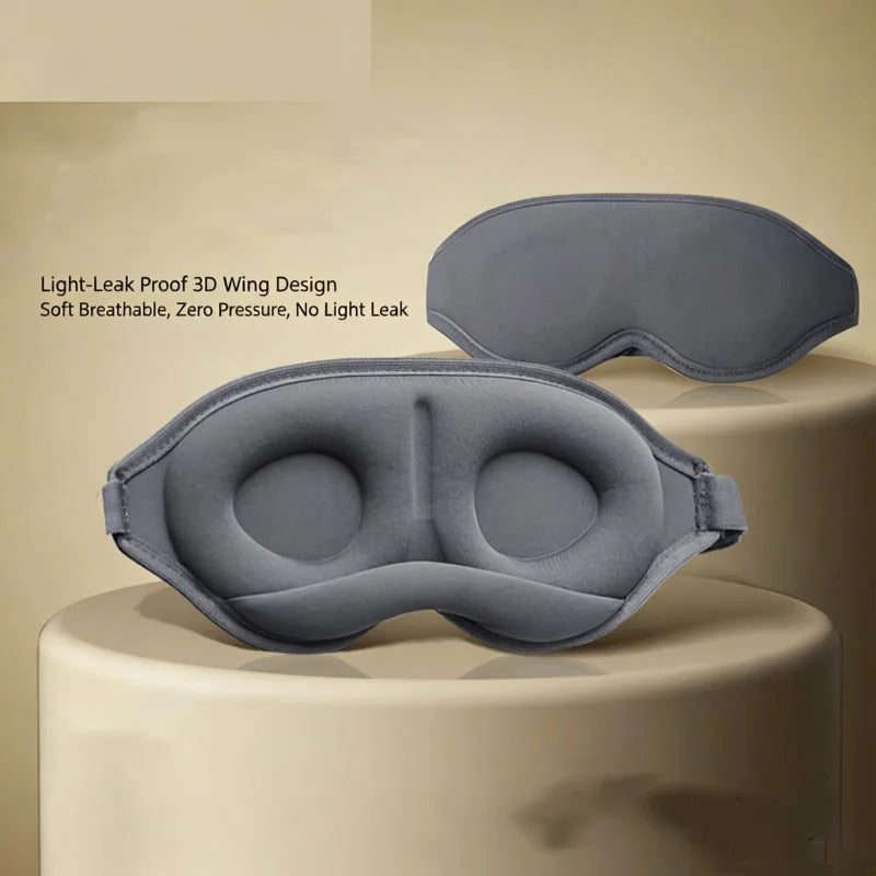 3d Sleep Eye Mask Comfort Light Blocking Eyeshade Memory Foam No Pressure On Eyes Soft Breathable Blindfold For Travel Nap