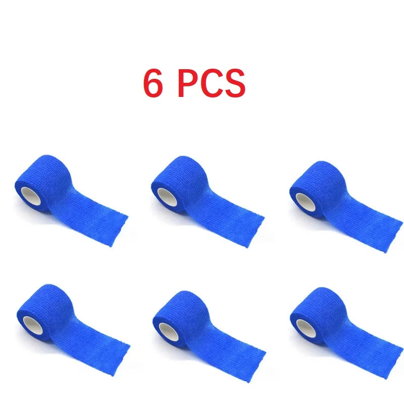 6PCS Pet Self-Adhesive Bandage Waterproof Elastic Breathable Tearable Animal Wound Care Fixation Wrap Tape for Dogs Cats Paw