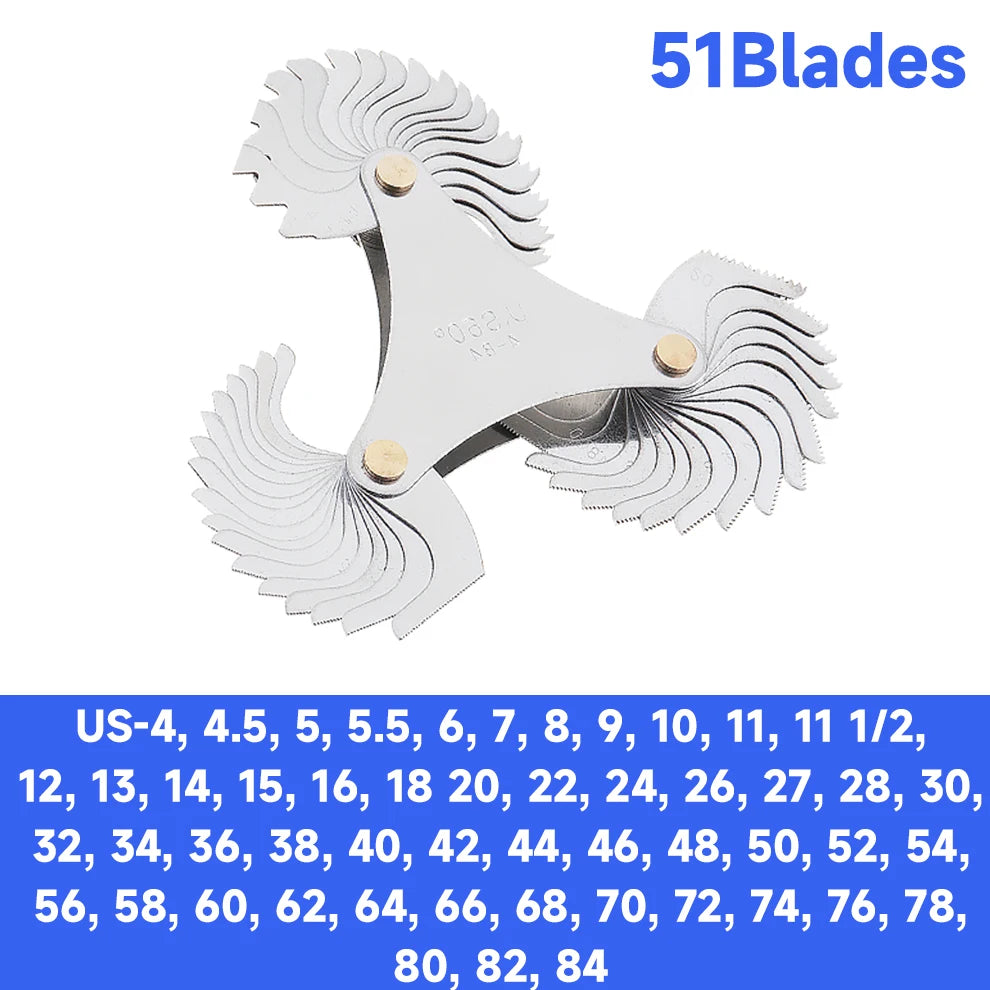 20-58 Blades Screw Pitch Gauge Metric & Imperial & US Screw Meter SAE Whitworth 55/60 Degree Metrisch Thread Measurement Tools