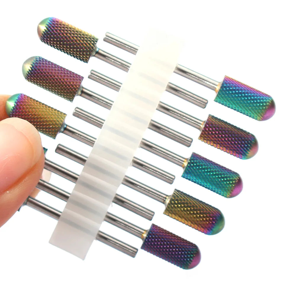 10pc Carbide Manicure Drills Nail Drill Bits Set Milling Cutters Kits Gel Polish Remover Files Electric Burr Tools Accesstries