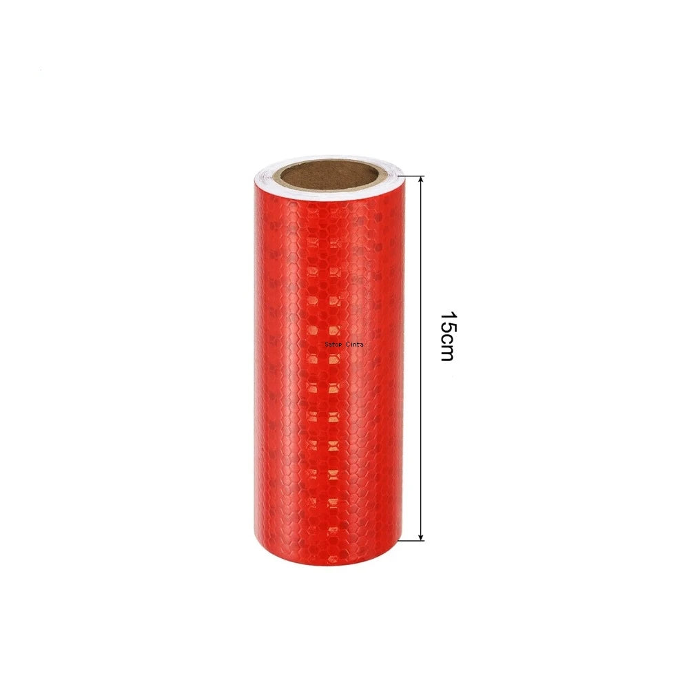2.5cm/5m/10cm/15cm/20cm*5M Red Shining Stars Reflective Sticker Waterproof Strong Adhesive Safety Warning Reflector Tape For Car
