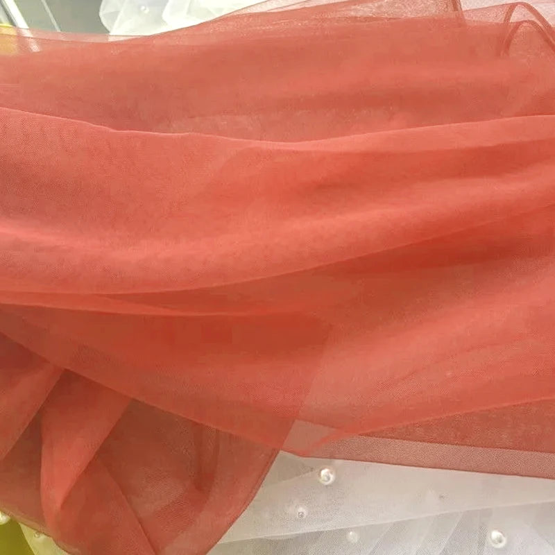 Burnt Orange Soft Tulle Fabric - Wedding Decor Curtains, Chair Covers, Tutu Skirts & DIY Crafting Mesh Material