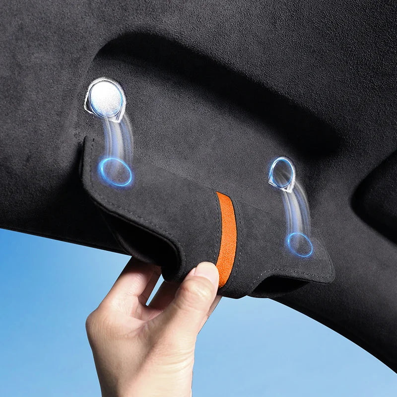 Alcantara Suede Magnetic attraction Car Glasses Case Storage Box Sunglasses Holder For ZEEKR 001