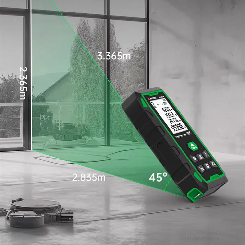 SNDWAY Cross Laser Distance Meter with Tape Measure 3 in 1 Digital Rangefinder Vertical & Horizontal Laser Range Finder