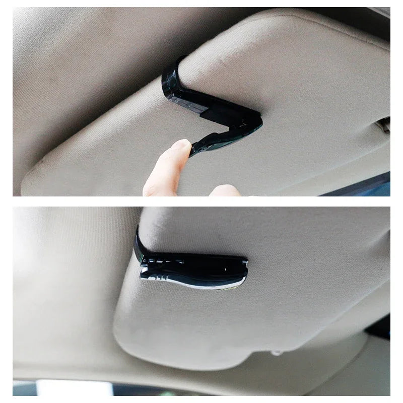 Universal Car Auto Sun Visor Glasses Box Sunglasses Clip Card Ticket Holder Fastener Pen Case Eyeglasses Accessories Interior