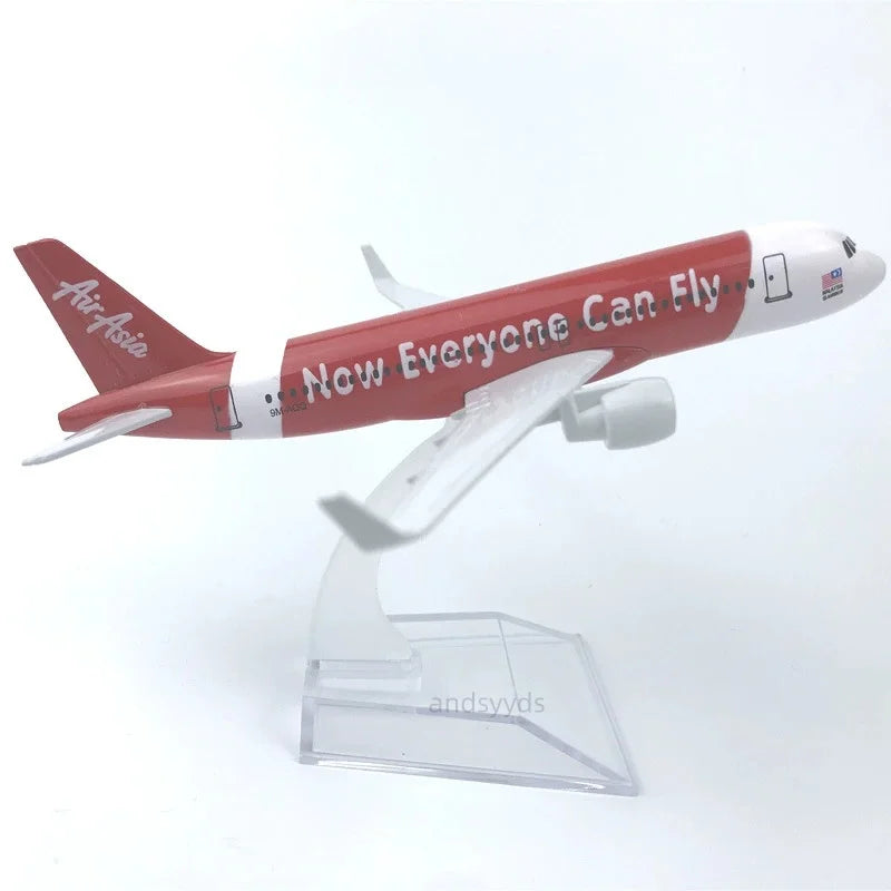 Toy 16CM A320 Series Aircraft Model Diecast Alloy Airplane ﻿320 1/400 Scale With Plane Base Adult Children Gift