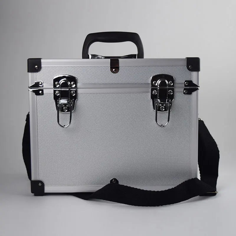 Large Aluminum Tool Box Portable Safety Equipment Toolbox Instrument Case Hardware Storage Box Suitcase with Shoulder Strap
