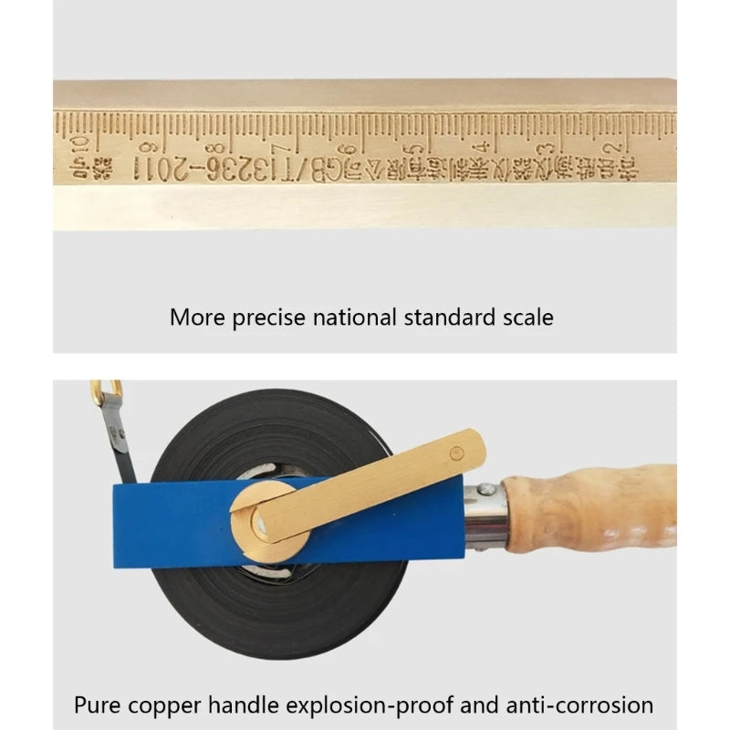 Oil Gauging Tapes 5/10/15/20/25/30M Measuring Ruler Carbon Steel Oil Gauging Tape With Brass Plumb Bob Tape Dropship
