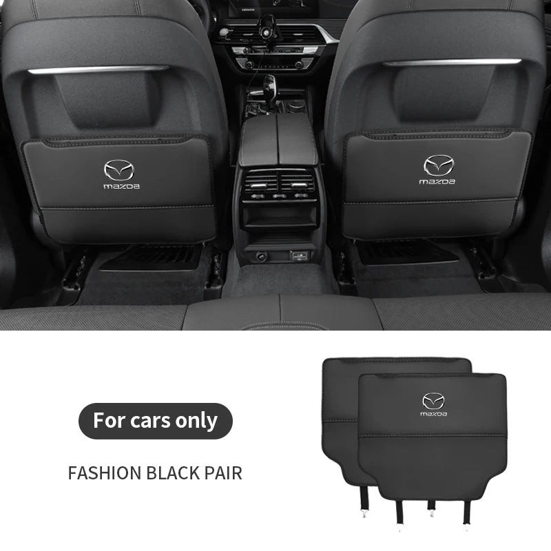 Mazda 3 5 6 SKYACTIV Axela Atenza CX30 CX5 CX8 CX9 MX5 RX8 RX7 BT50 Car Seat  Back Storage Bag Anti-wear Backrest Anti-kick Pad