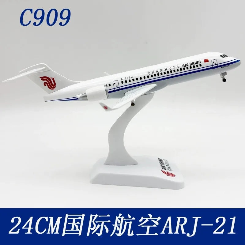 24cm Plane Model C909 Series China Commercial Model Airplanes Alloy Metal Aircraft Adults Fun & Landing Gears Arj21 Comac Plane