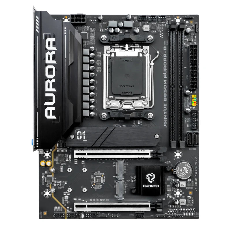 JGINYUE B850M AURORA-B New Motherboard M-ATX For AMD® Ryzen 7/8/9000series Desktop PC DDR5 RAM PCIe5.0 Game Office Video No-WiFi