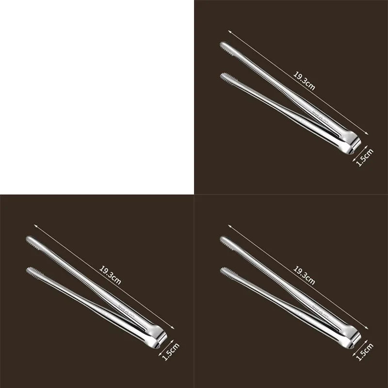 1/5pcs Stainless Steel Barbecue Clip Multifunction Food Tongs Clip Steak Tongs Lengthened Barbecue Clip Kitchen Barbecue Gadgets