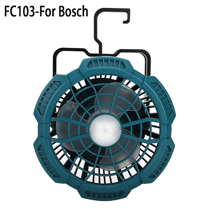 Multifunctional Lighting Fan For Bosch With 14.4-18V Lithium Battery With 3W Lamp FC103 FC104 FC105 FC106 FC107 FC108 Household