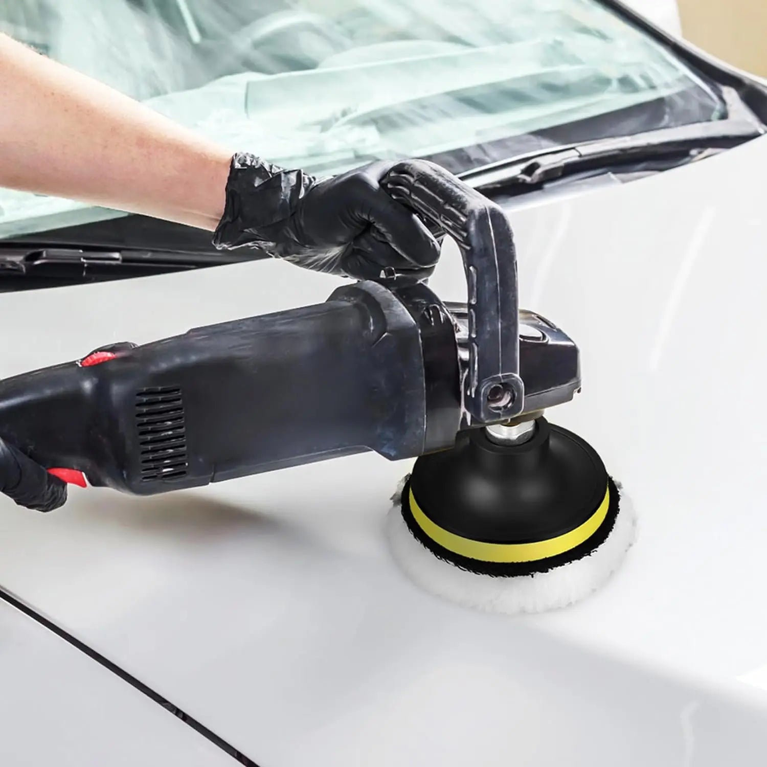 3 Inch Car Foam Drill Polishing Pad Kit 12 Pcs Sponge Pads Wool Buffing Polishing Pad for Car Polishing Waxing Cleaning