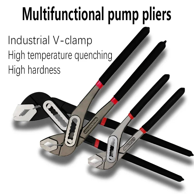 Heavy Duty Quick Pipe Wrench 8"/10"/12" Chrome Vanadium Adjustable Jaw Water Pipe Clamp Pliers Plumbing Repair Opening Kit