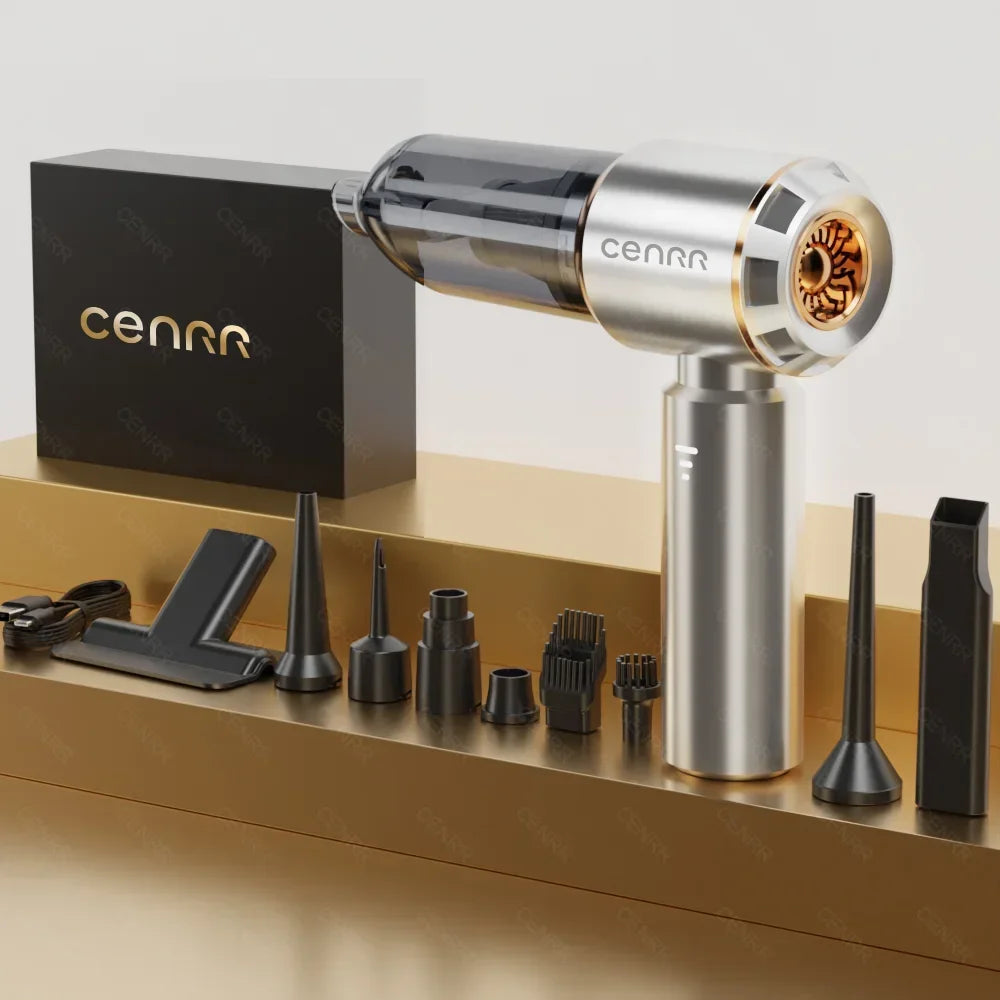 CENRR Mini Car Vacuum Cleaner 360000PA Cordless Powerful Wireless Car Cleaner HandHeld Portable Vacuum Cleaner Home Appliance