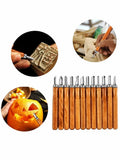 10/12 Piece Woodworking Carving Tools Set DIY Multifunctional Handmade Art Knife with Wooden Handle for Crafting