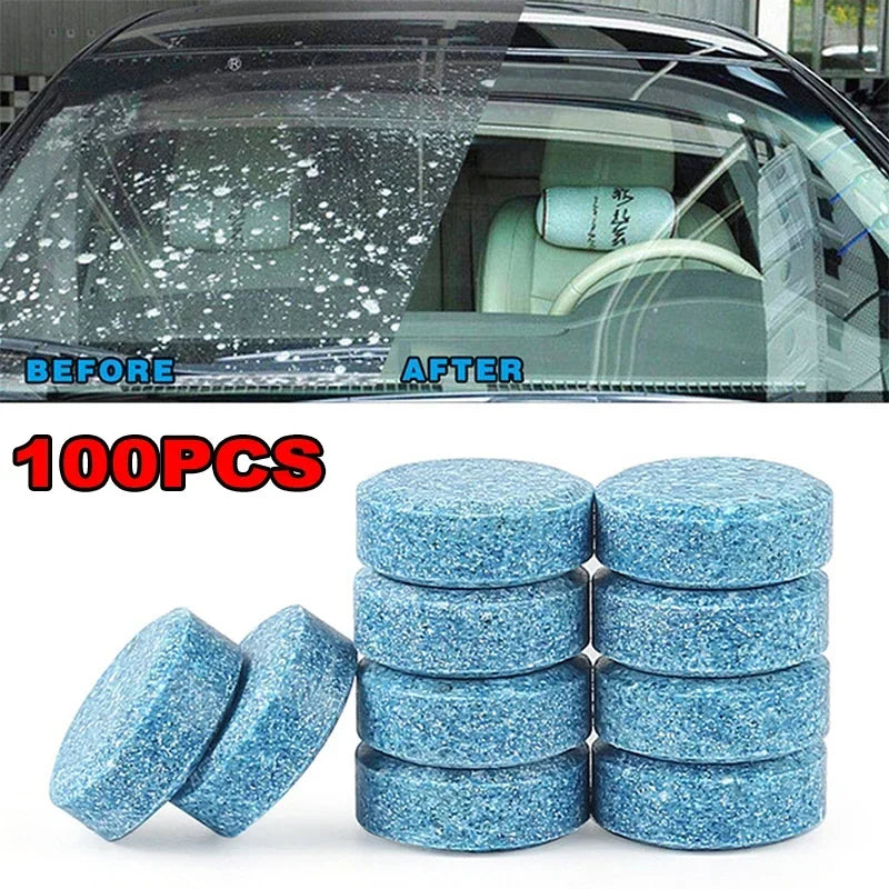 Effervescent Auto Glass Cleaner Tablets for BMW/Audi/Toyota – Windshield Wiper & Toilet Stain Remover, Universal Car Care