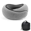 1 Pcs Pure Memory Foam Neck Pillow For Airplanes Comfortable Breathable Cover 360° Support Stowable Pillows For Sleeping Car