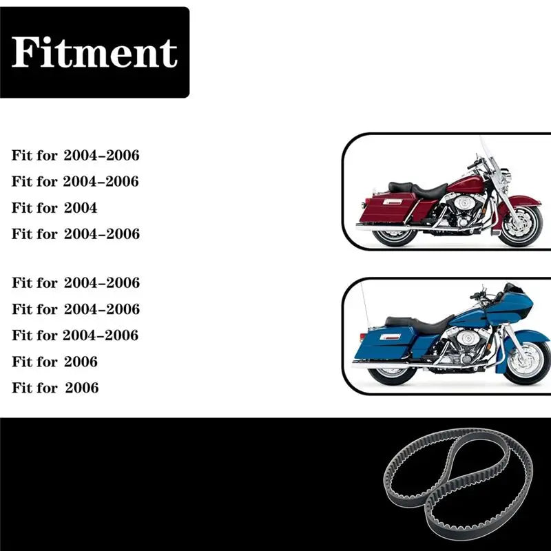 WO-Motorcycle 139T 1-1/8Inch Rear Drive Belt For Electra Glide FLHT Ultra FLTR Road Glide FLHR 04-06 40024-04 1204-0063
